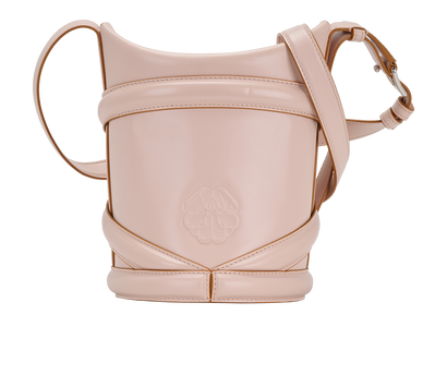 The Curve Bucket Bag, &pound;320, Handbags, Pink, Leather, Front view